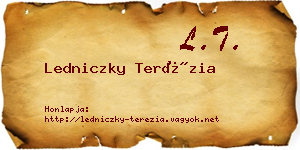 Ledniczky Terézia névjegykártya